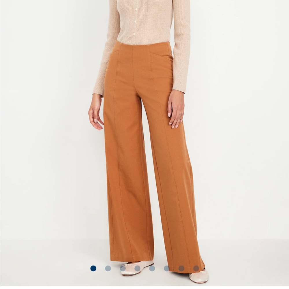 High-Waisted Pull-On Pixie Super Wide-Leg Pants